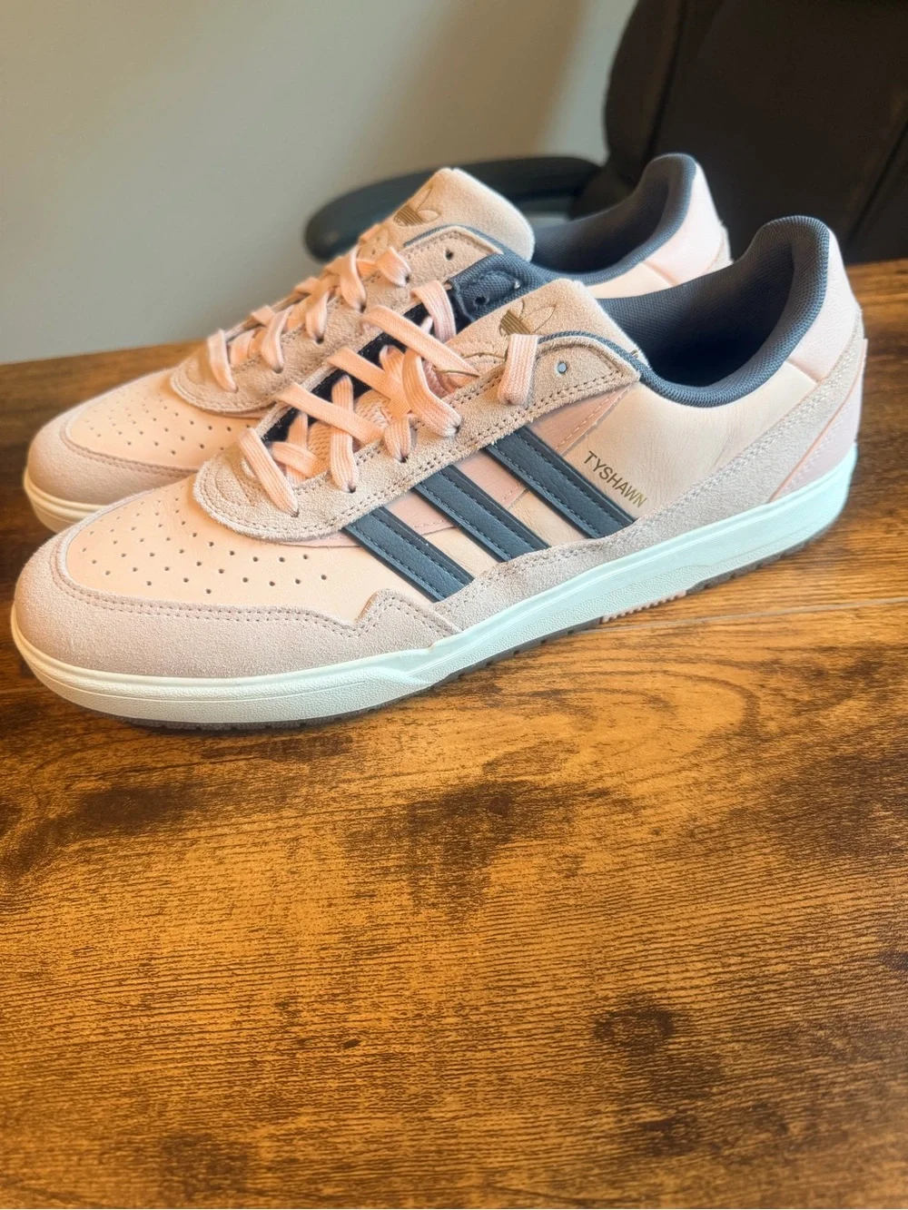Adidas Tyshawn Pink and Gray Skate Shoes 13M